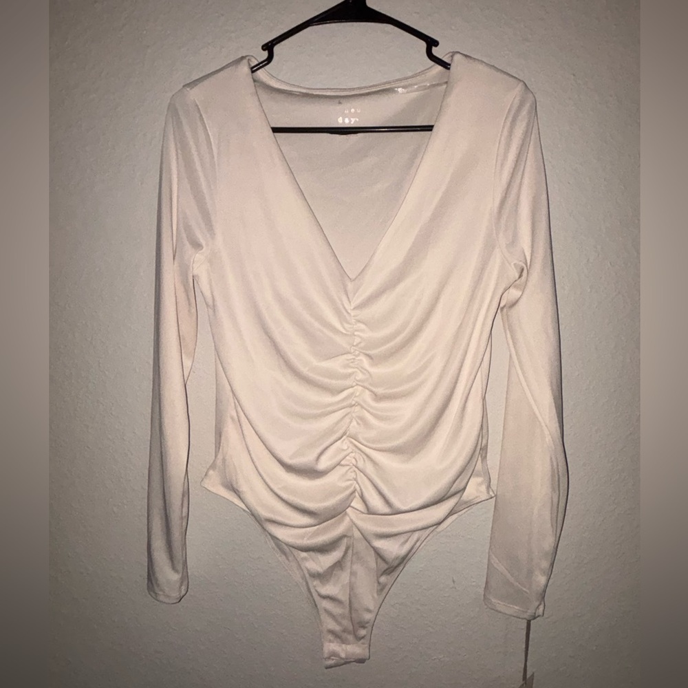 Cream Long Sleeve Bodysuit